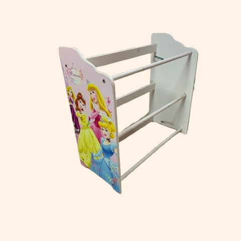 Children's towel/clothing rack featuring princess graphics.