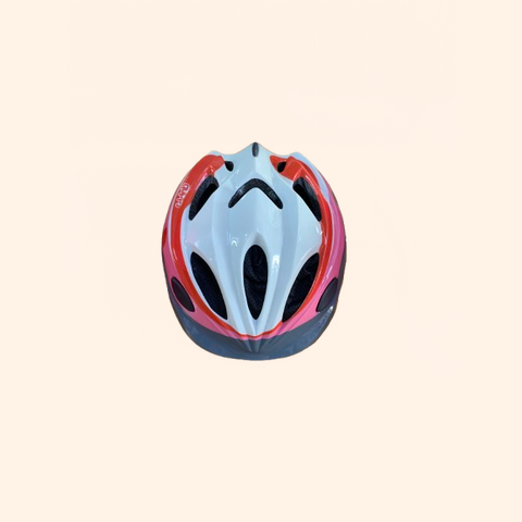 Kids Red and white bike helmet.