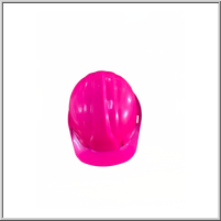 Bright pink construction helmet.