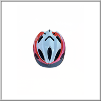 Kids Red and white bike helmet.