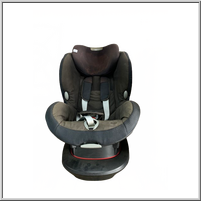 Maxi-Cosi Child car seat in black and gray fabric.