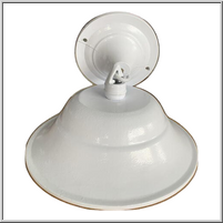 White Ceiling Light Fixture with Wide Shade